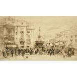 William Walcott (1874-1943) British, A view of Piccadilly Circus, signed in pencil, 4.25" x 6.25".