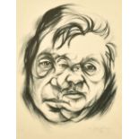 Jacques Saraben (b. 1939), a head study of Francis Bacon, lithograph, signed in pencil, dated '79