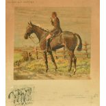 A snaffles print, The gent in Ratcatcher, 'I have my man cleaning my osses, nor my breeches', signed