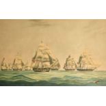 After J.W. Huggins, The Honourable East India Companies ship Inglis and other frigates, a hand