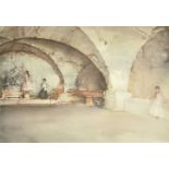 After William Russell Flint, The Dubios Bernini, collotype print, signed in pencil, 17.25" x 22.