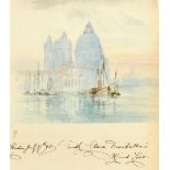 Henry Woods (1846-1921) British, a group of three sketches of Venetian subjects, signed and