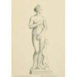 Claude Mellan, (1598-1688) A marble statue of Venus, engraving, 15.75" x 11.75" along with two