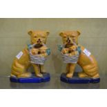 A pair of Staffordshire style dogs.