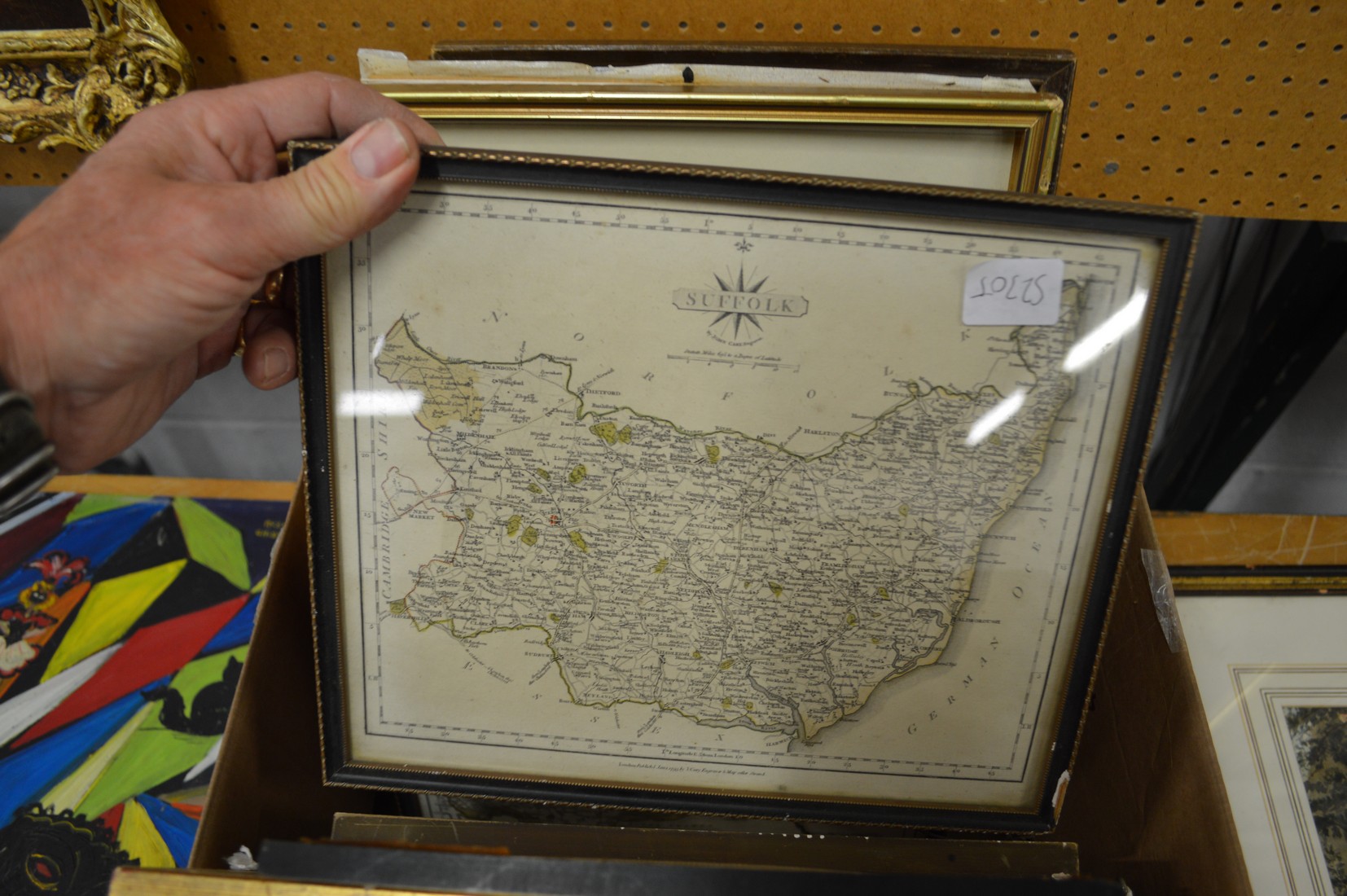 A box of pictures to include maps, engravings etc. - Image 6 of 9