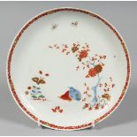 A BOW SHALLOW SAUCER-DISH painted in Kakiemon style with Two Quail pattern.