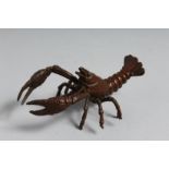 A JAPANESE BRONZE SCORPION . 4ins long