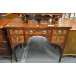A good 19th century mahogany small sideboard with central frieze drawer flanked by two smaller