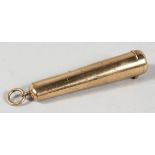 A GOLD CIGARETTE HOLDER CASE. 17gms