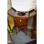 A 19th century mahogany small bi-fold washstand.