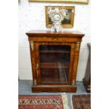 A good Victorian walnut and marquetry inlaid pier cabinet.
