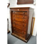 A good 19th century mahogany Wellington chest secretaire.
