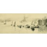 WILLIAM LIONEL WYLIE (1851-1931) British. 'North Shields', etching. Signed in pencil, 6.25" x 15".