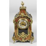 A GOOD 19TH CENTURY FRENCH GILT METAL BOULLE CLOCK with ornate numerals. 16ins high.