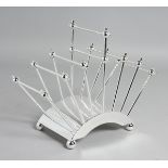 A CHRISTOPHER DRESSER DESIGN PLATED TOAST RACK.