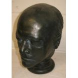 [WILLIAM BLAKE] bronze finish plaster bust by James de Ville, taken from life, impressed verso "PUB.