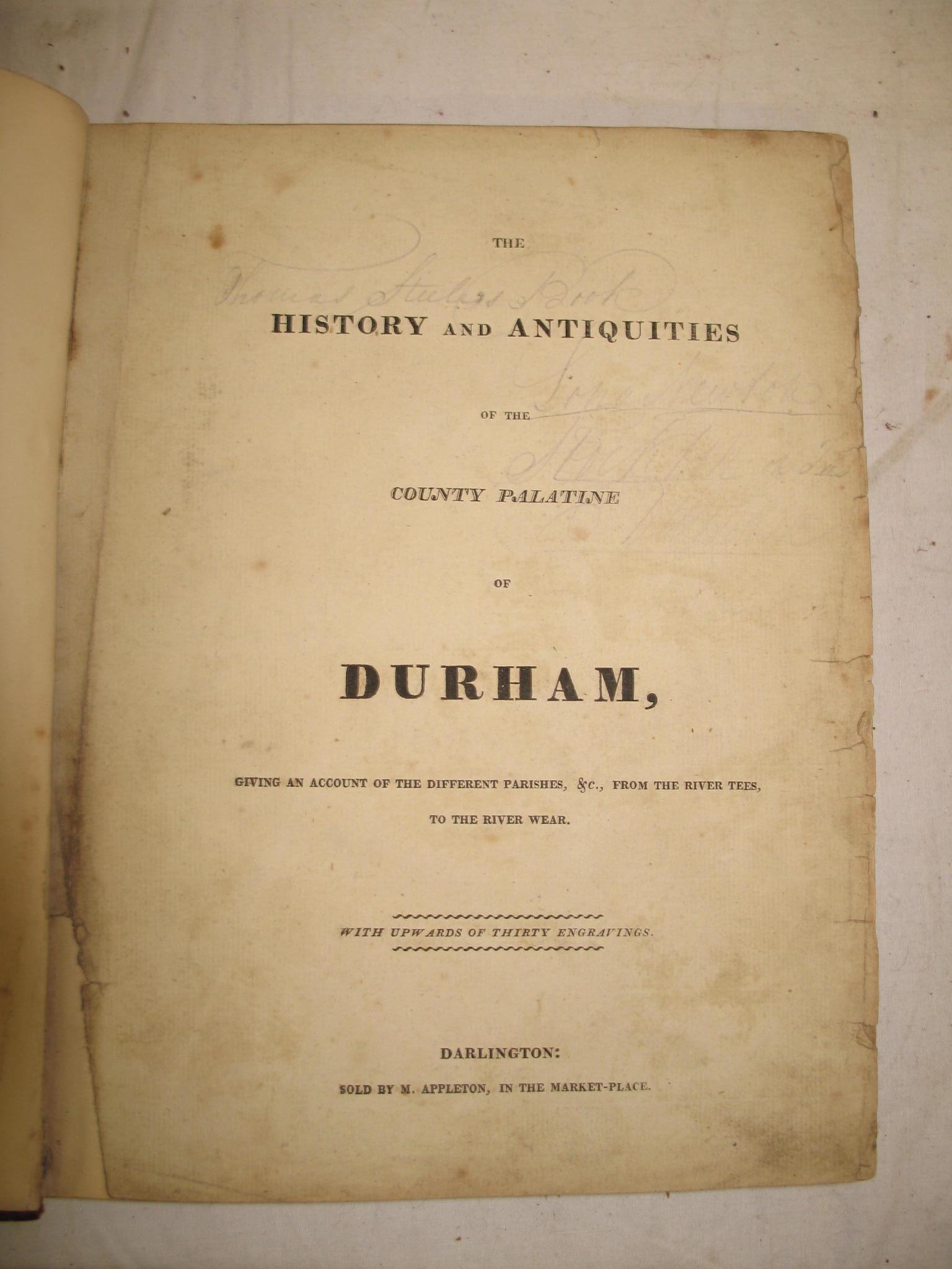 [ANOMALOUS TOPOGRAPHICAL WORK / PRIVATE PRESS / GEORGE ALLAN] [HUTCHINSON (William)] The History and