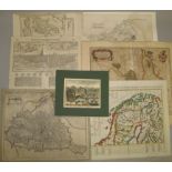 MAPS, of EUROPE, (Italy, Strasbourg, Scandinavia), views, etc. (16).