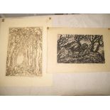 LOCK (Anton) artist; 2 rustic prints, signed / inscribed in pencil (2), u/f.