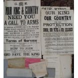 KITCHENER'S ARMY, 2 different posters (multiple copies), printed Cardiff / Bridgend, & q. of