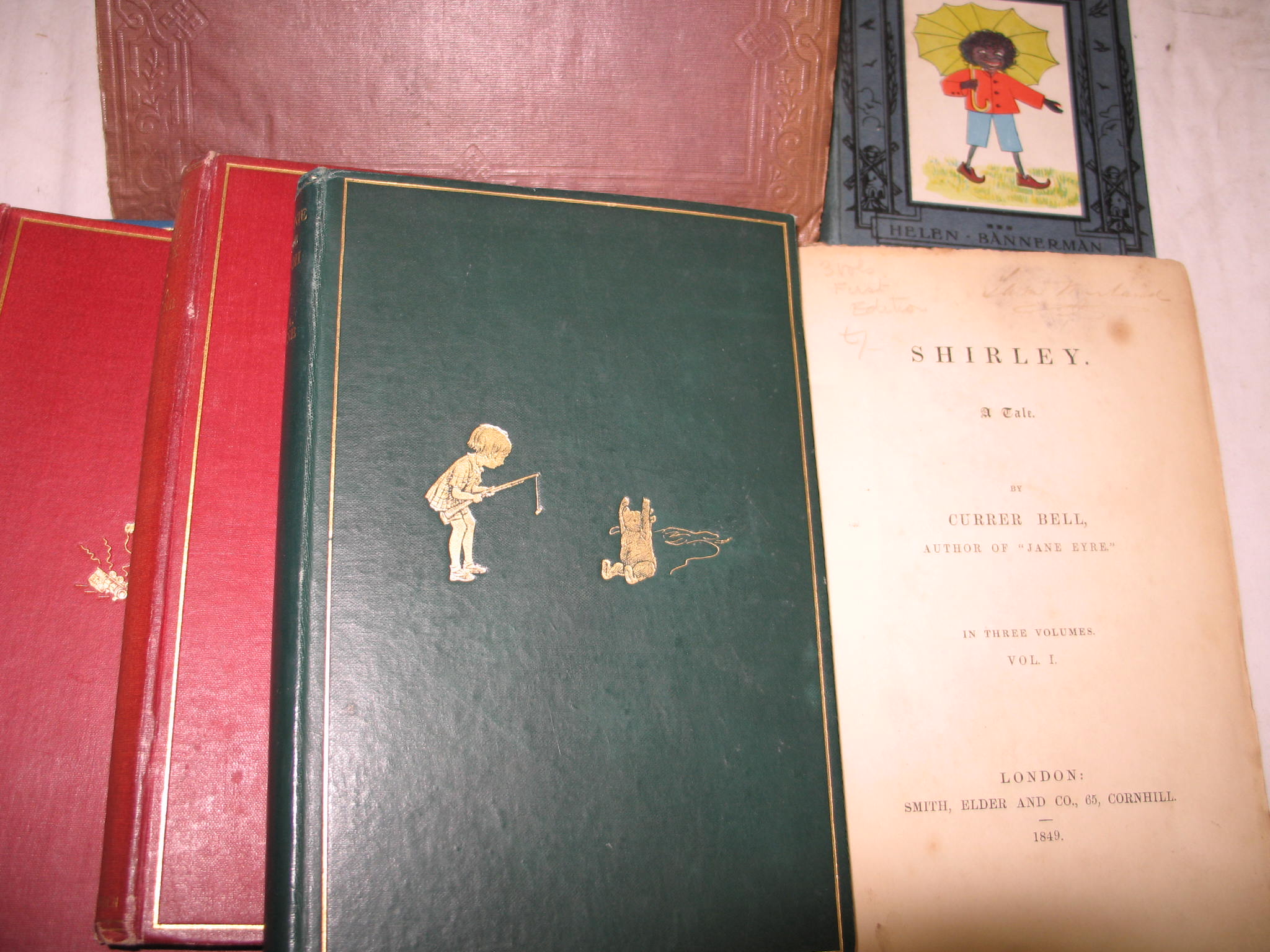 BRONTS (Charlotte) Shirley. A Tale, 3 vols., 8vo, lacking paste-downs & half titles, owner name &