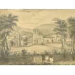 19th Century English School. "Malvern", pencil, inscribed, 11.75" x 15.5", together with a