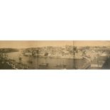 Attributed to Emilio Biel and Co, A panoramic view of Porto, photographic print, 7" x 27".