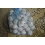 A bag of golf balls.