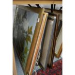 A quantity of paintings and prints.