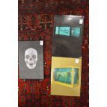 In the manner of Damien Hirst, Crystal Skull colour print and two associated catalogues.