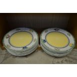 Eighteen large Villeroy & Boch French Garden Fleurence dinner plates.