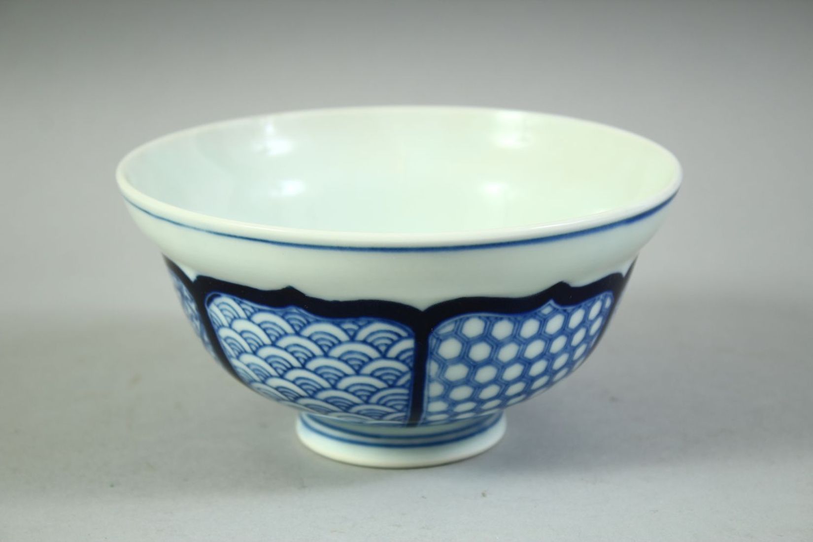 A COLLECTION OF THREE ORIENTAL PORCELAIN BOWLS, together with a blue and white square form plate, ( - Image 6 of 7