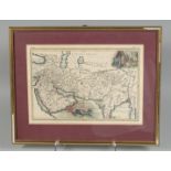 ISAAC BASIRE, A LATE 18TH CENTURY HAND COLOURED MAP OF 'NEAR EAST THE KINGDOMS OF ARMENIA, PONTUS,