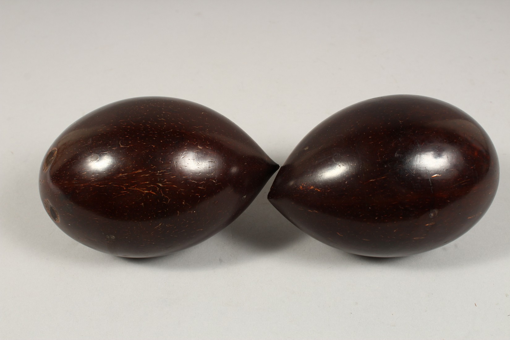 TWO POLISHED COCONUTS. 5.5ins - Image 3 of 3