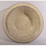 A CHINESE SONG STYLE CRACKLE GLAZED BOWL. 21.5cm diameter.