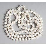 A LONG ROW OF PEARLS 48ins long.