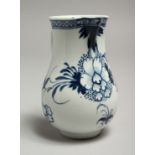 A CHRISTIAN'S LIVERPOOL SPARROW BEAK JUG painted in blue underglaze, with the 'Bird on a branch'