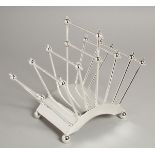 A CHRISTOPHER DRESSER DESIGN PLATED TOAST RACK.