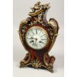 A GOOD 19TH CENTURY FRENCH TORTOISESHELL CLOCK by MAPLE & CO. PARIS. No. 2565. 14ins long.