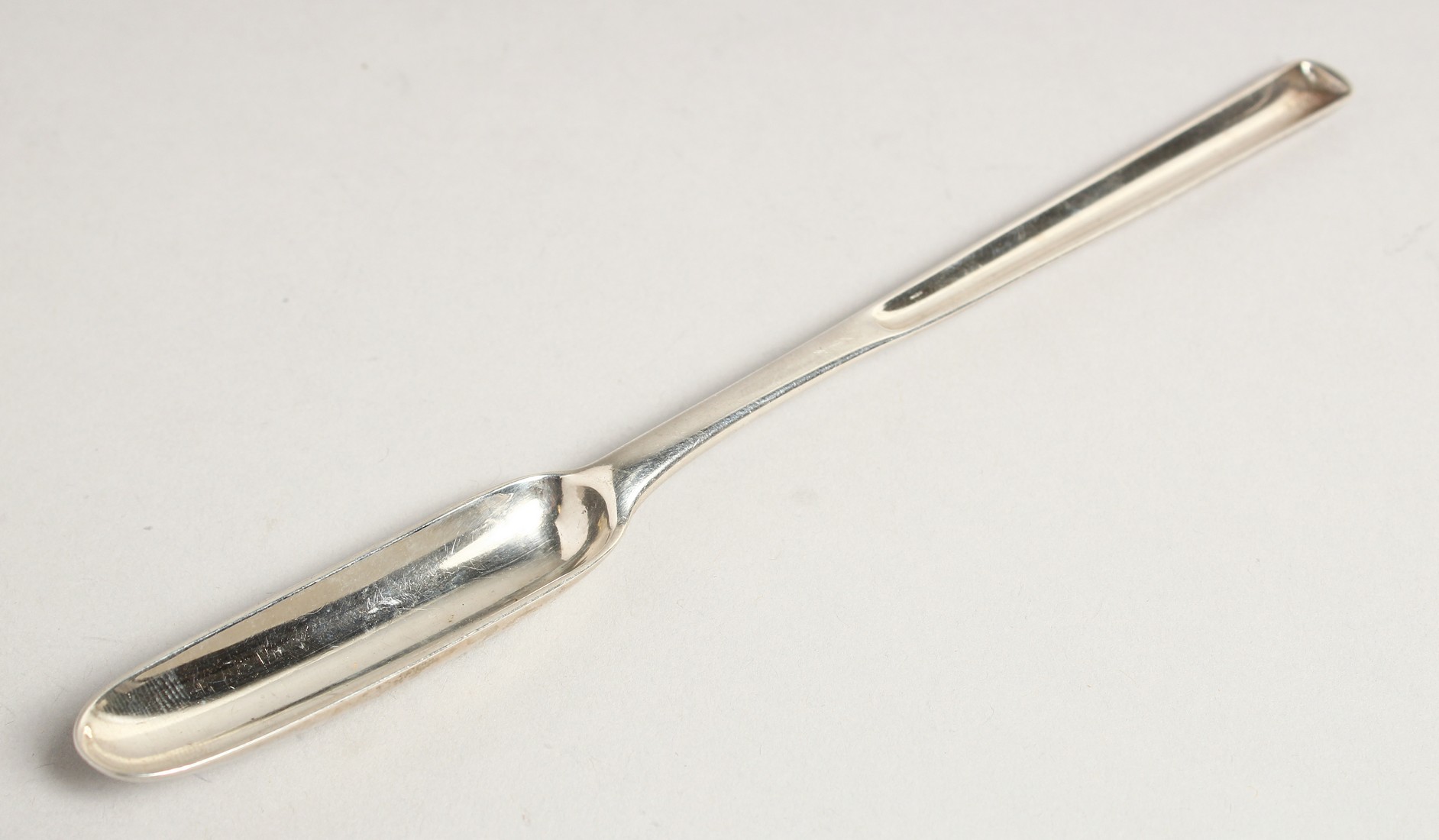 A GEORGE II SILVER MARROW SCOOP. London 1771.