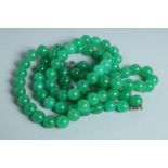 TWO JADE NECKLACES