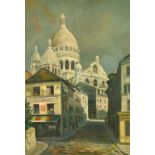 Georges Michel, a Montmartre Street scene, oil on canvas, signed, 21.5" x 15" (55 x 38cm).