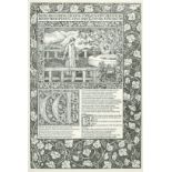 Morris print, 'Here beginneth the tales of Canterbury and first the prologue there of', 13.25" x