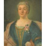 19th Century French School, a portrait of a lady, oil on canvas, 24" x 19.75" (61 x 50cm).