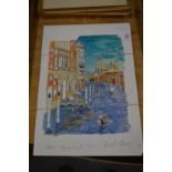 Quantity of unframed prints of Venetian scenes.