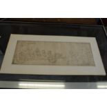 A print of an old master drawing, unframed.