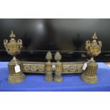 A good pair of French ormolu urn shaped chenets.