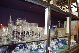 A large quantity of glassware.