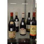 Nuits St. Georges 1955 one bottle and four other bottles of later vintage wine.