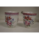 Two Japanese famille rose cups.